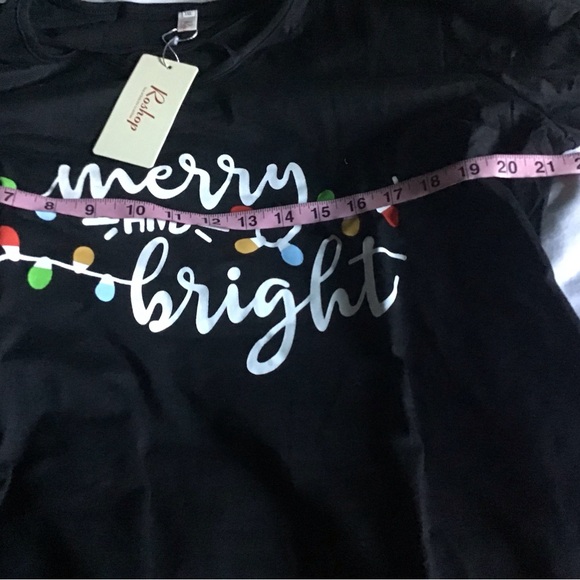 Roshop XXL Plus size black long sleeve top NWT - Picture 6 of 9